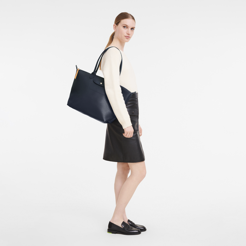 Le Pliage City L Tote bag Navy Canvas Longchamp TH