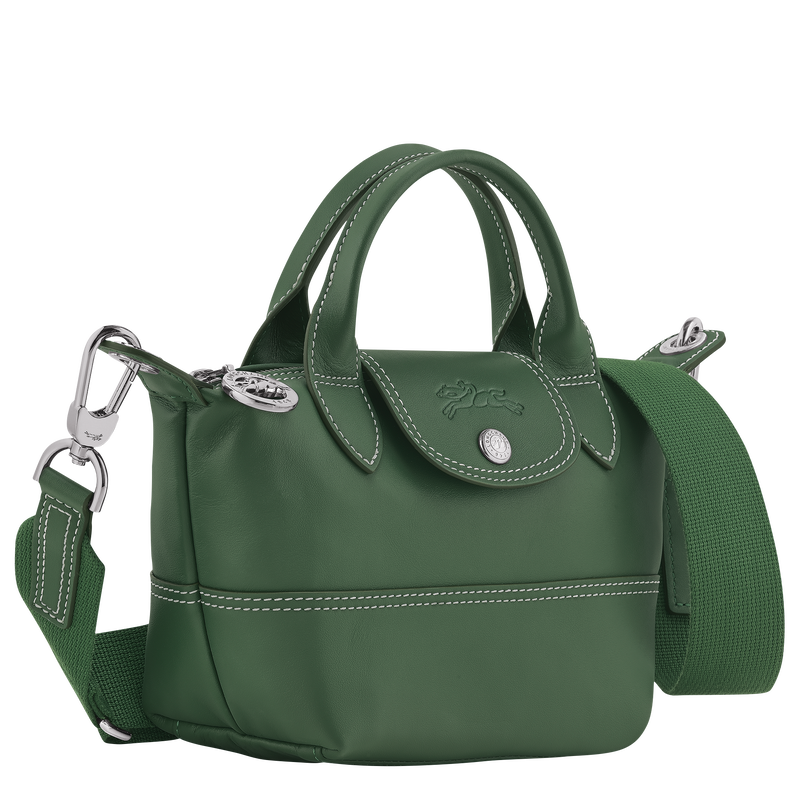 Le Pliage Xtra XS Handbag , British Green - Leather  - View 3 of  6