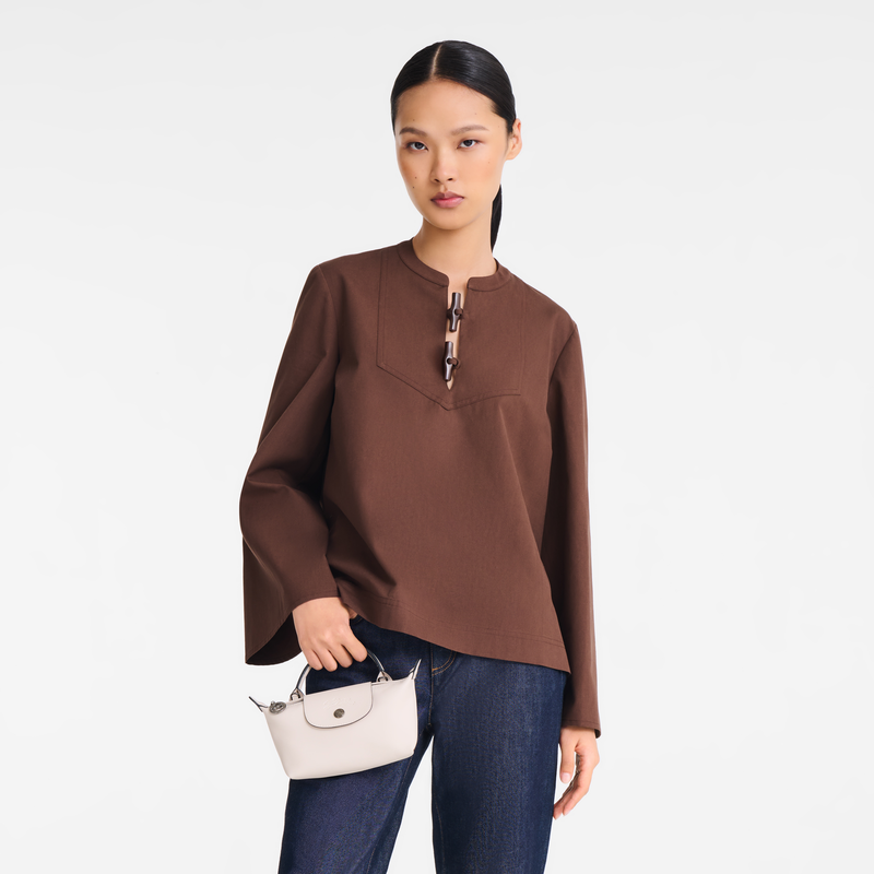 Le Pliage Xtra XS Pouch , Paper - Leather  - View 2 of  6