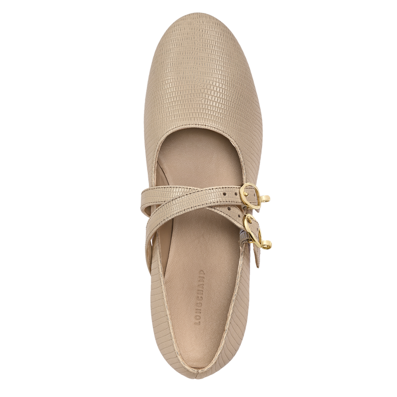 Le Foulonn&eacute; Ballerinas , Cream - Leather  - View 4 of  5