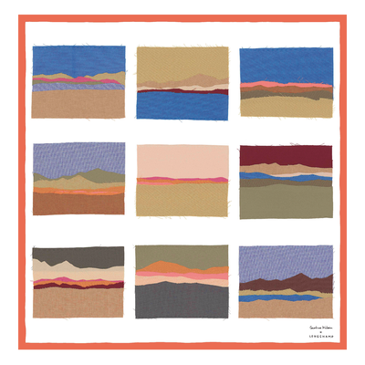 Caroline H&eacute;lain x Longchamp Silk scarf 70 , Orange - Silk