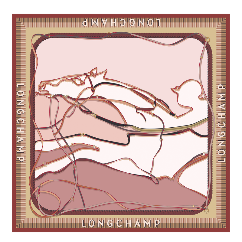 A Toute Allure Silk scarf 90 , Pink Tea - Silk  - View 1 of  2