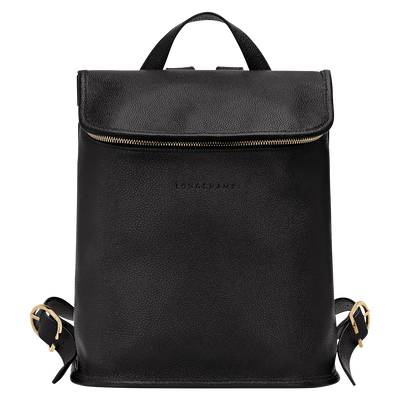 Le Foulonné Backpack , Black - Leather