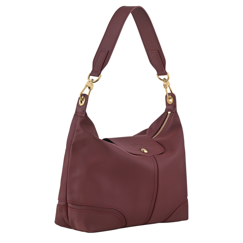 Le Pliage Xtra L Shoulder bag , Burgundy - Leather  - View 3 of  6