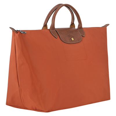 Le Pliage Original L Travel bag , Brick - Recycled canvas