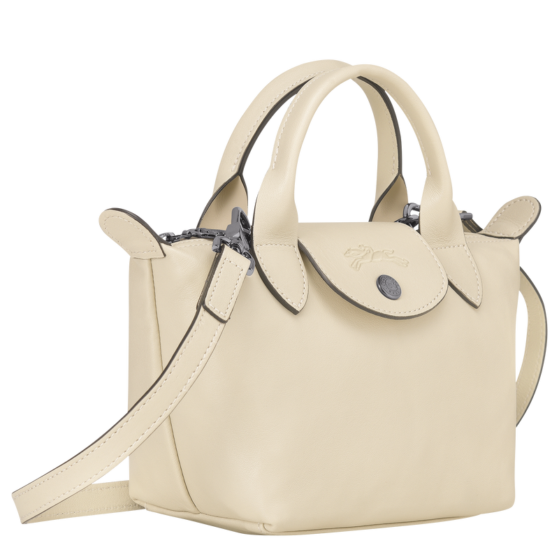 Le Pliage Cuir XS Top handle bag Ivory - Leather (L1500757238