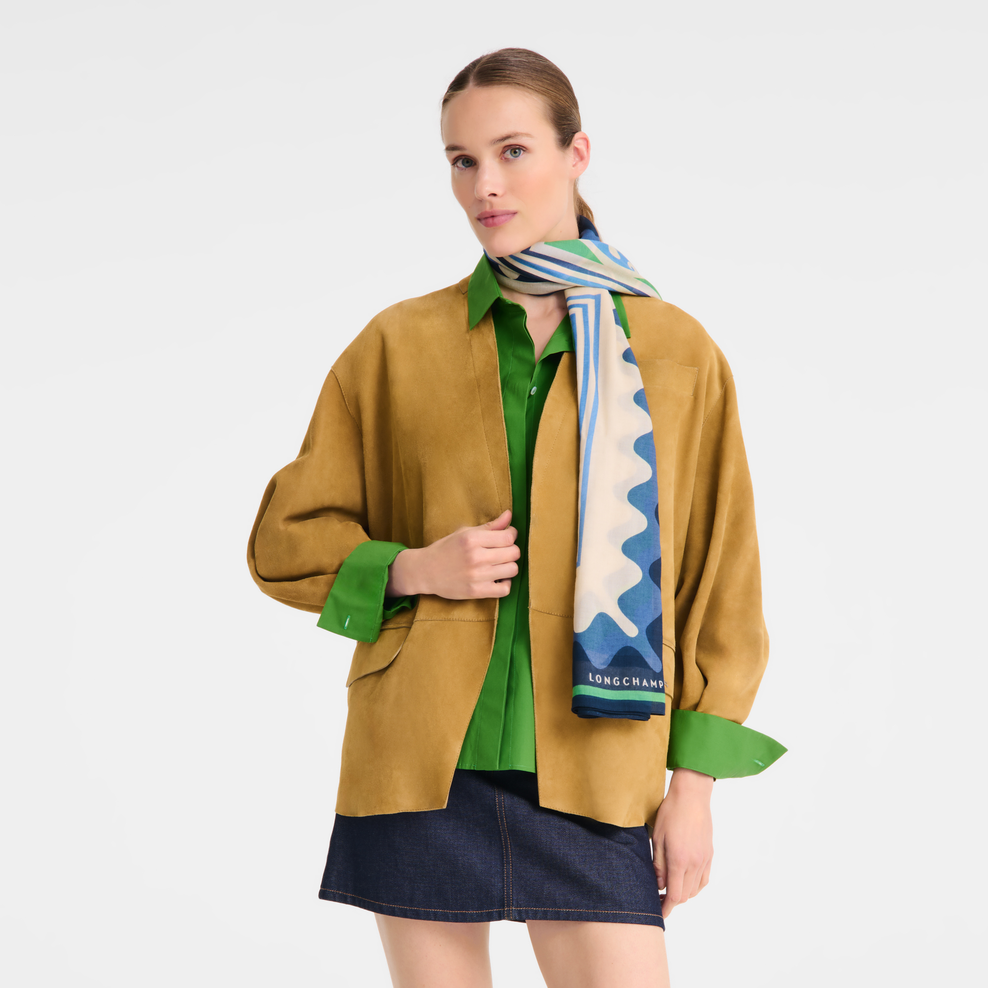 Porte-Bonheur Longchamp Stole, Matcha