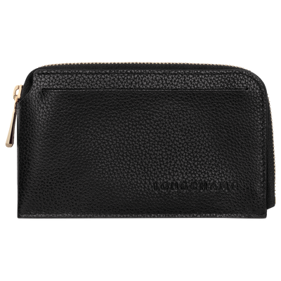 Le Foulonné Card holder , Black - Leather