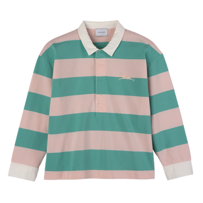 Polo shirt , Ballerina/Mint - Striped jersey