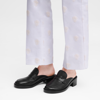 Epure Timeless Mules , Black - Leather