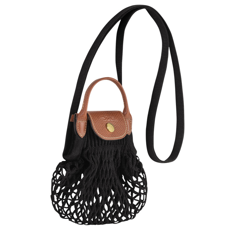 Le Pliage Filet XS Mesh bag , Black - Canvas  - View 3 of  6