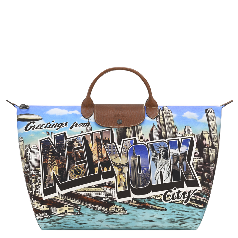 S Travel bag Longchamp X Jeremy Scott , Brown - Canvas  - View 1 of  4