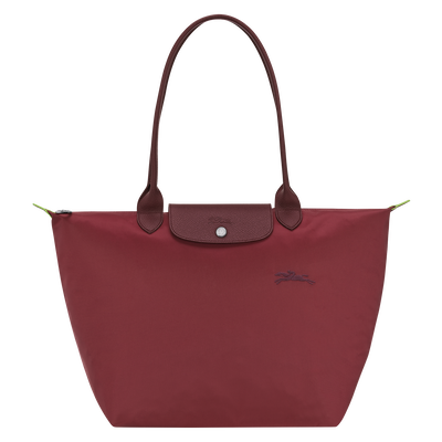 Le Pliage Green L Tote bag , Pomegranate - Recycled canvas