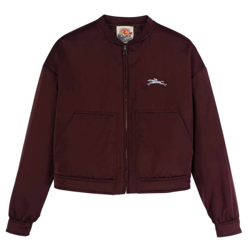 Jacket , Burgundy - Satin  - View 1 of  5