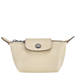 Le Pliage Cuir Coin purse , Ivory - Leather