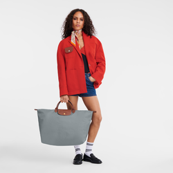 Le Pliage Original S Travel bag , Steel - Recycled canvas