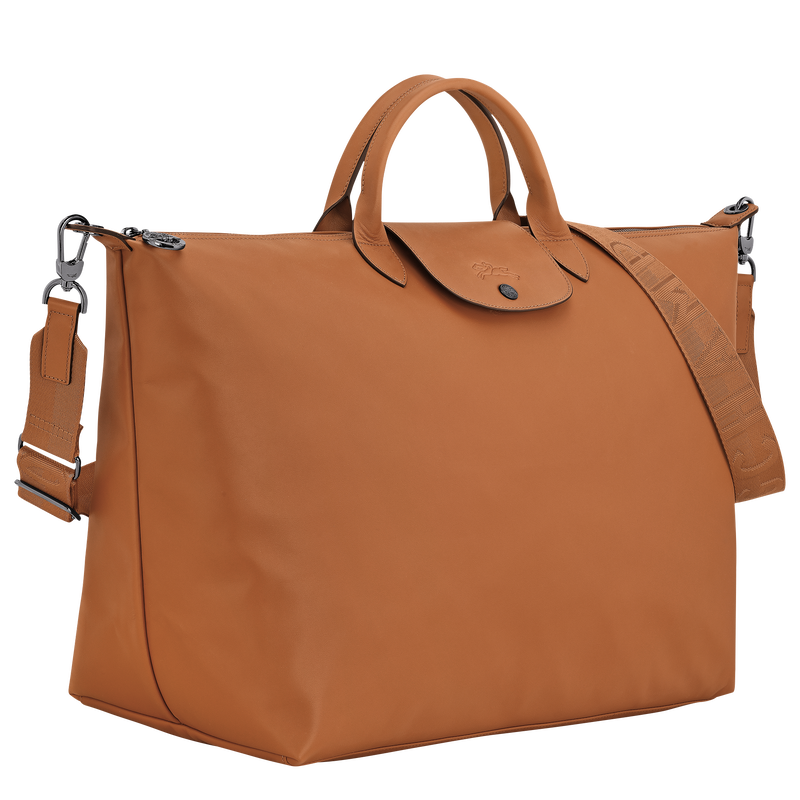 Le Pliage Xtra L Travel bag , Cashew - Leather  - View 2 of  5