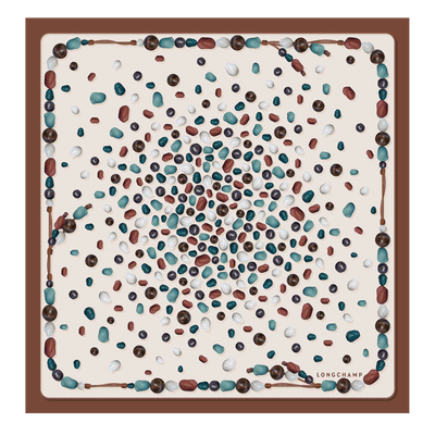 Perles de Paris Silk scarf 50 , Cashew - OTHER