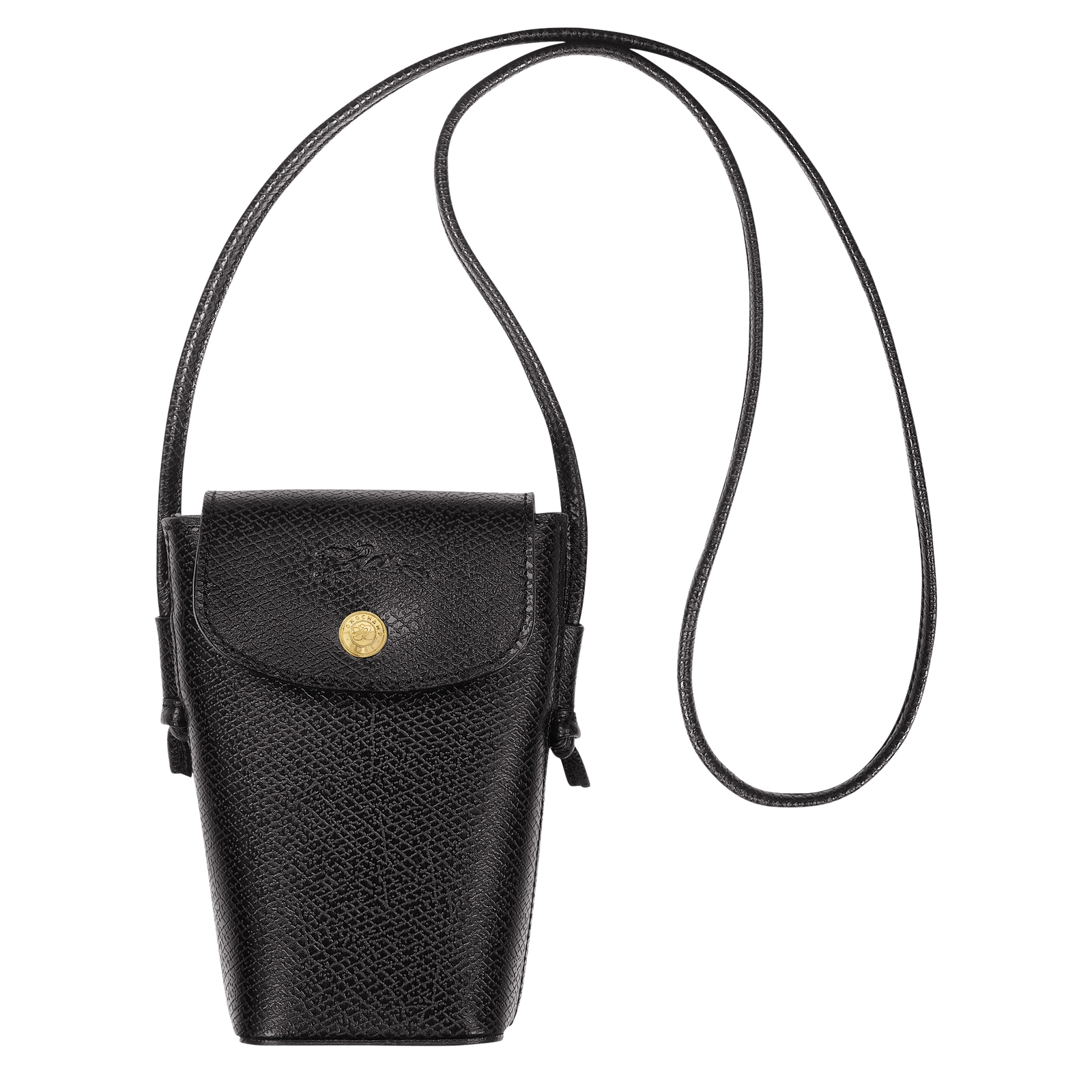 Épure Phone case with leather lace Black - Leather | Longchamp TH