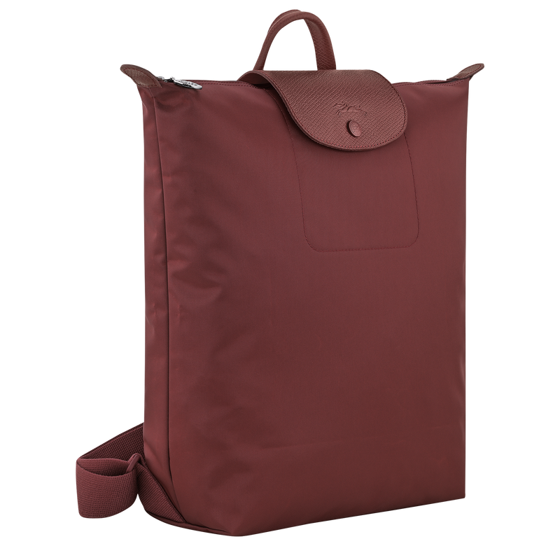 Le Pliage One M Backpack , Burgundy - Recycled canvas  - View 3 of  8