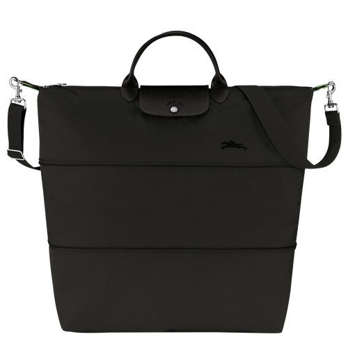 Le Pliage Green Travel bag expandable , Black - Recycled canvas - View 1 of  8