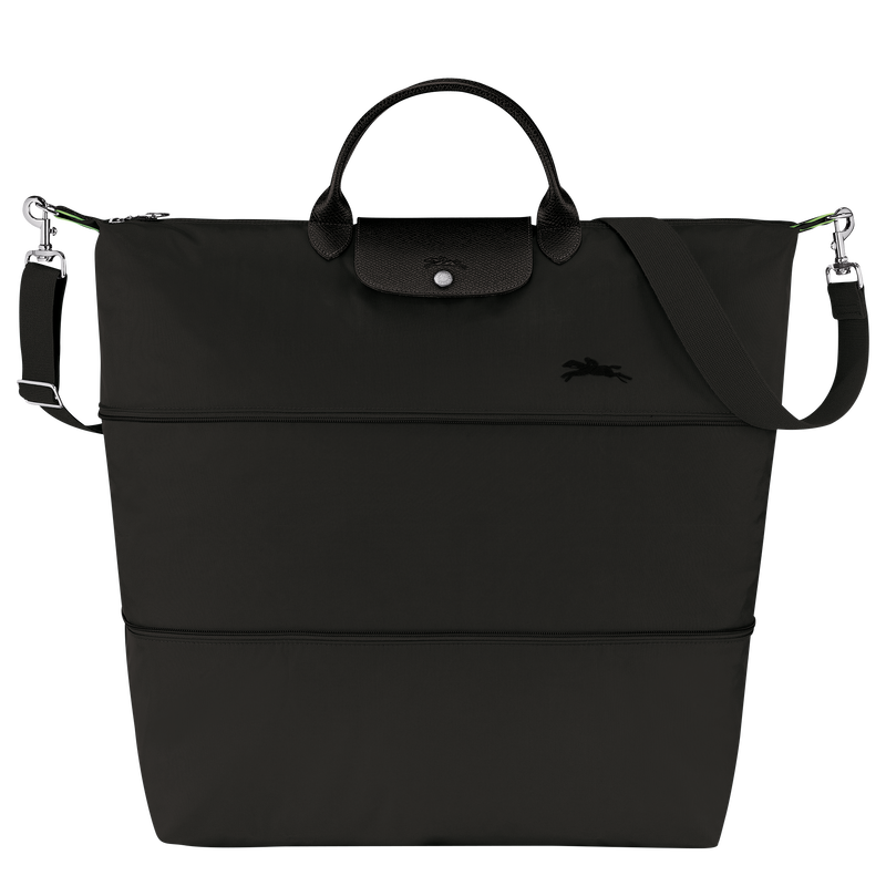Le Pliage Green Travel bag expandable , Black - Recycled canvas  - View 1 of  8