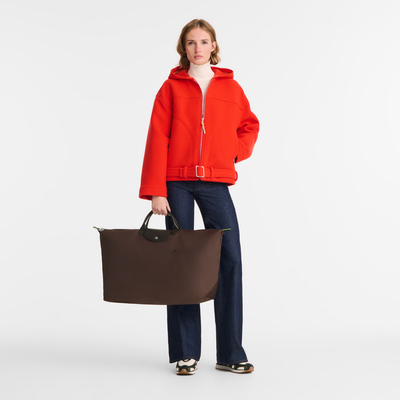 Le Pliage Green XL Travel bag , Mocha - Recycled canvas