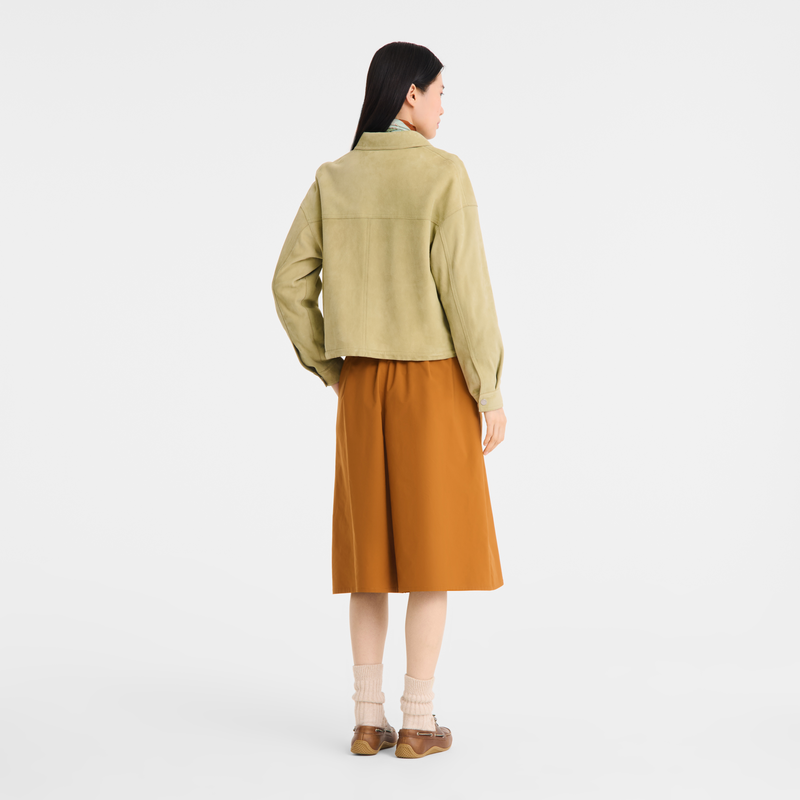 Jacket , Almond Green - Leather  - View 5 of  5