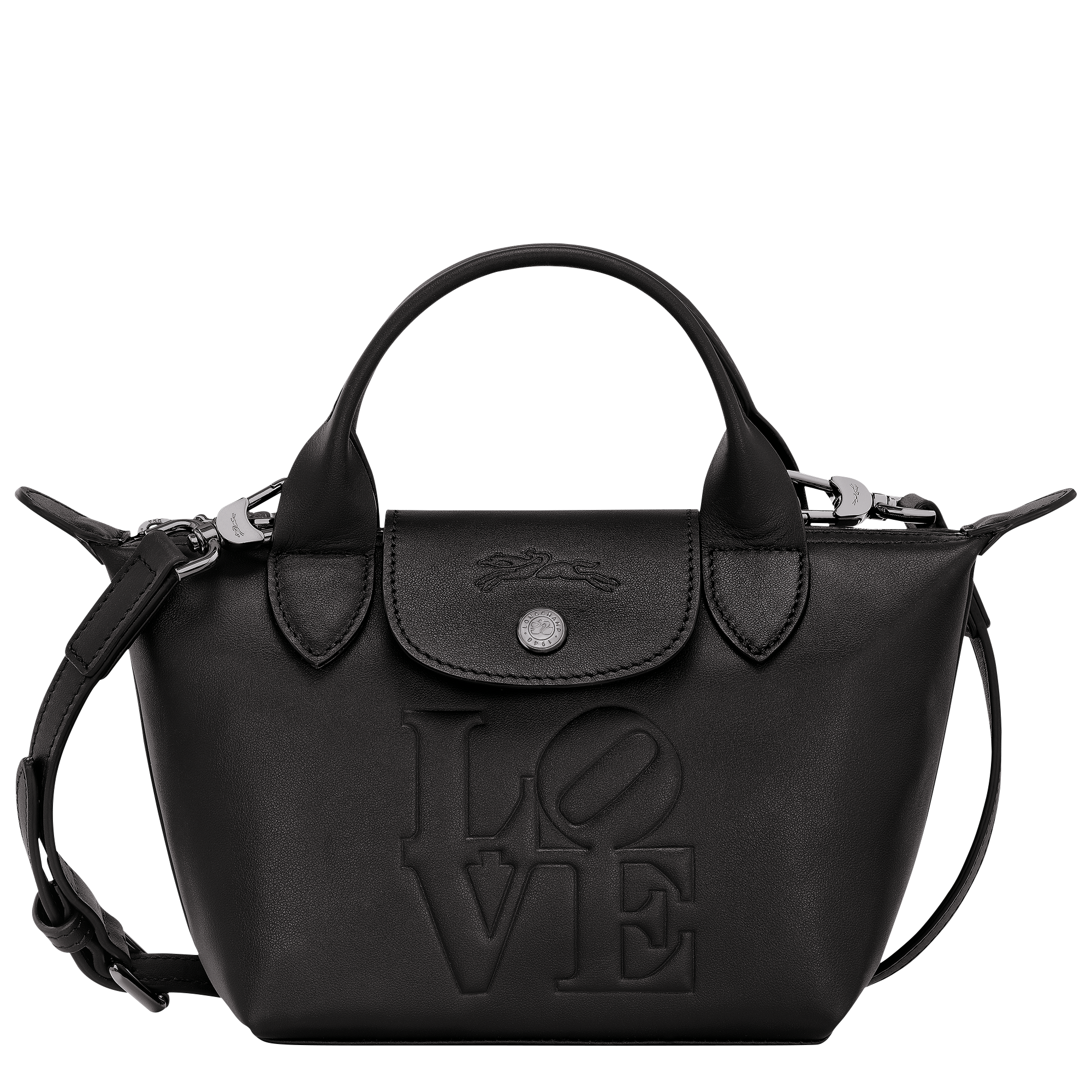 Longchamp x Robert Indiana Handbag XS, Black