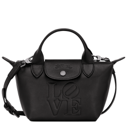 Longchamp x Robert Indiana XS Handbag , Black - Leather