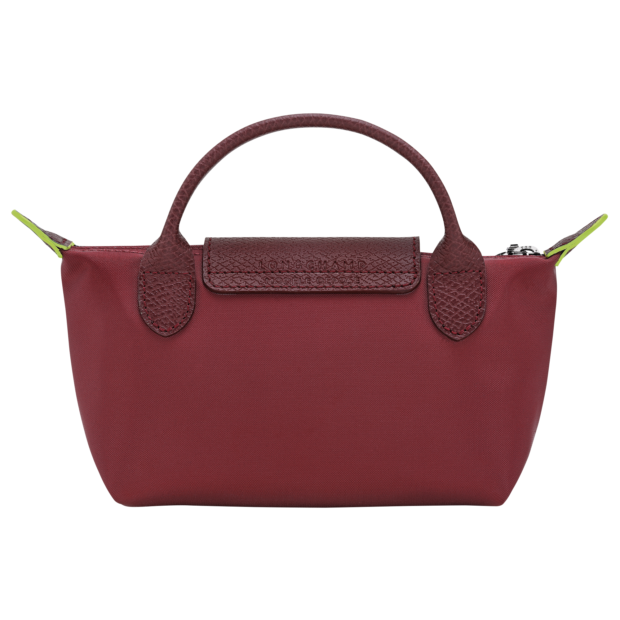 Pouch with handle, Pomegranate - View 3 of
5 - zoom in Le Pliage Green Pouch with handle, Pomegranate