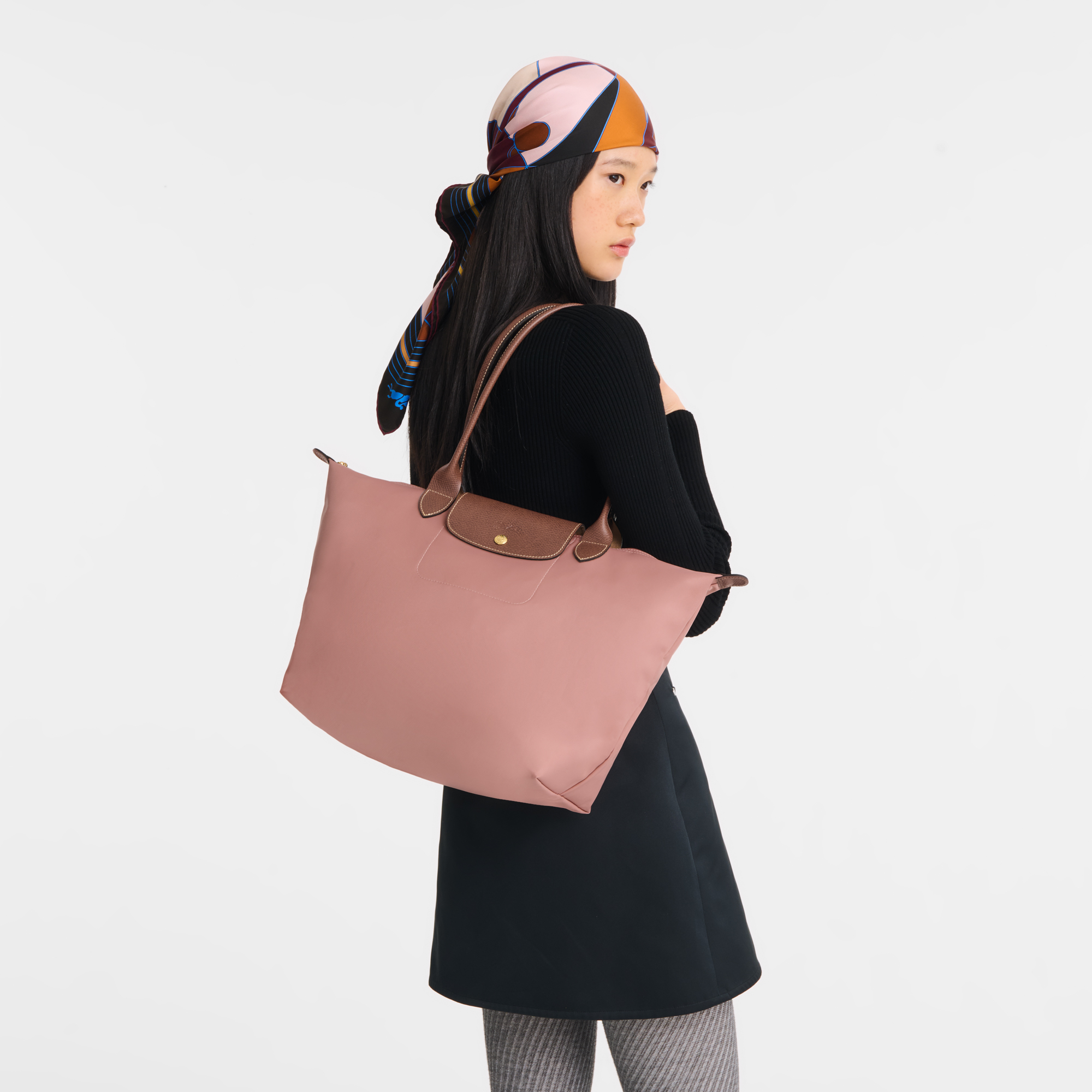 Le Pliage Original Tote bag L, Pink Tea