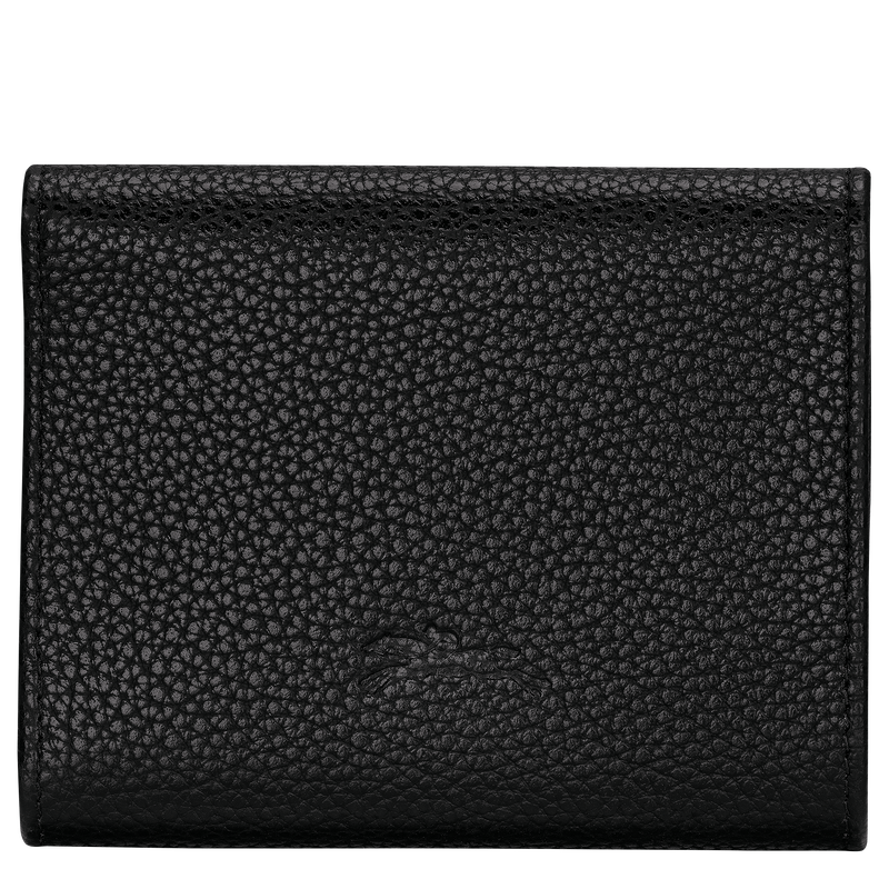 Le Foulonn&eacute; Compact wallet , Black - Leather  - View 2 of  3