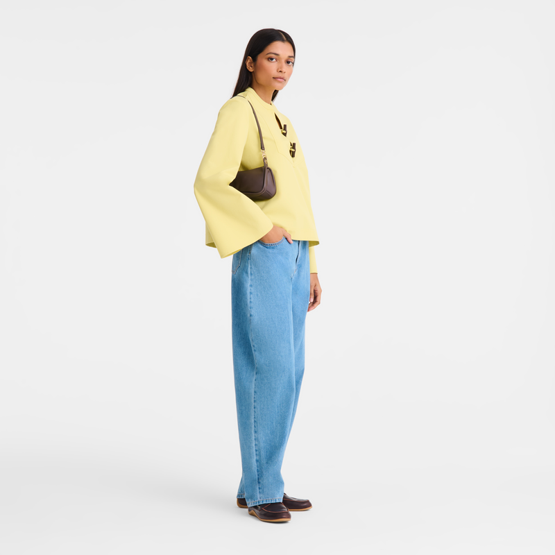 Looong M Shoulder bag , Mocha - Leather  - View 2 of  7