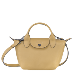 Le Pliage Cuir S Top handle bag Desert - Leather (L1512757526)