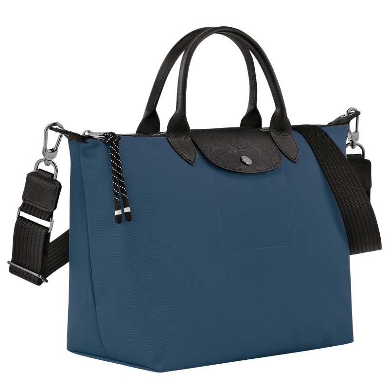 Le Pliage Energy L Handbag , Ink blue - Recycled canvas  - View 3 of  4