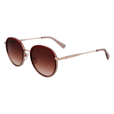 Sunglasses , Rose Gold/Burgundy - Metal