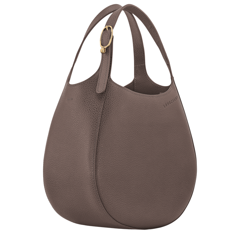 Le Foulonné S Handbag , Taupe - Leather  - View 3 of  7
