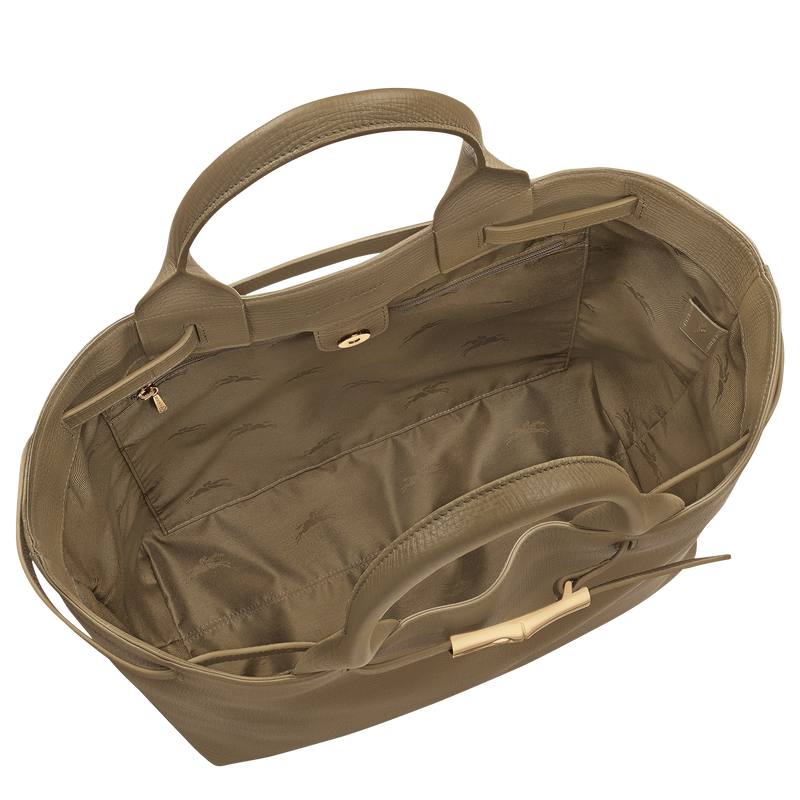 Le Smart L Tote bag , Olive - Leather  - View 4 of  5