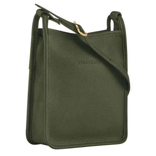 Le Foulonné S Crossbody bag , Khaki - Leather - View 3 of  5