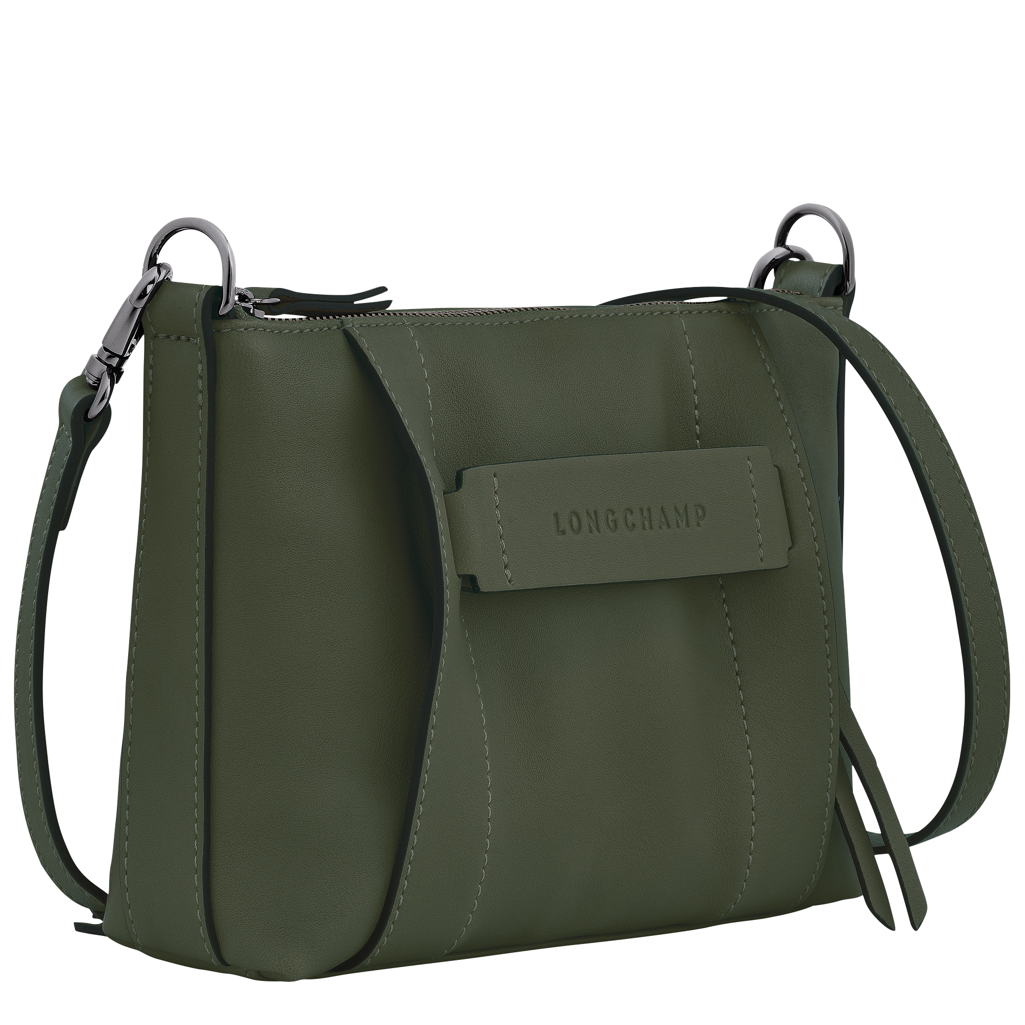 Crossbody bag S, Khaki - View 3 of 
        6 - zoom in Longchamp 3D Crossbody bag S, Khaki