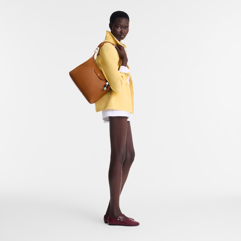 Le Pliage Xtra M Hobo bag , Cashew - Leather  - View 2 of  3