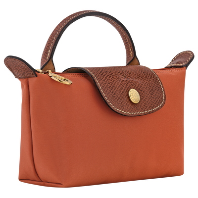 Le Pliage Original Pouch with handle , Brick - Recycled canvas