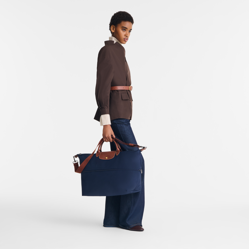 Le Pliage Original Travel bag expandable , Navy - Recycled canvas  - View 8 of  8