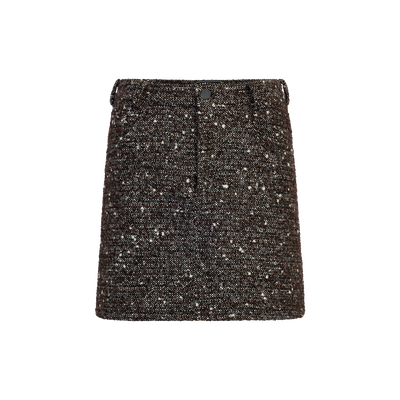 Skirt , Mocha - Tweed