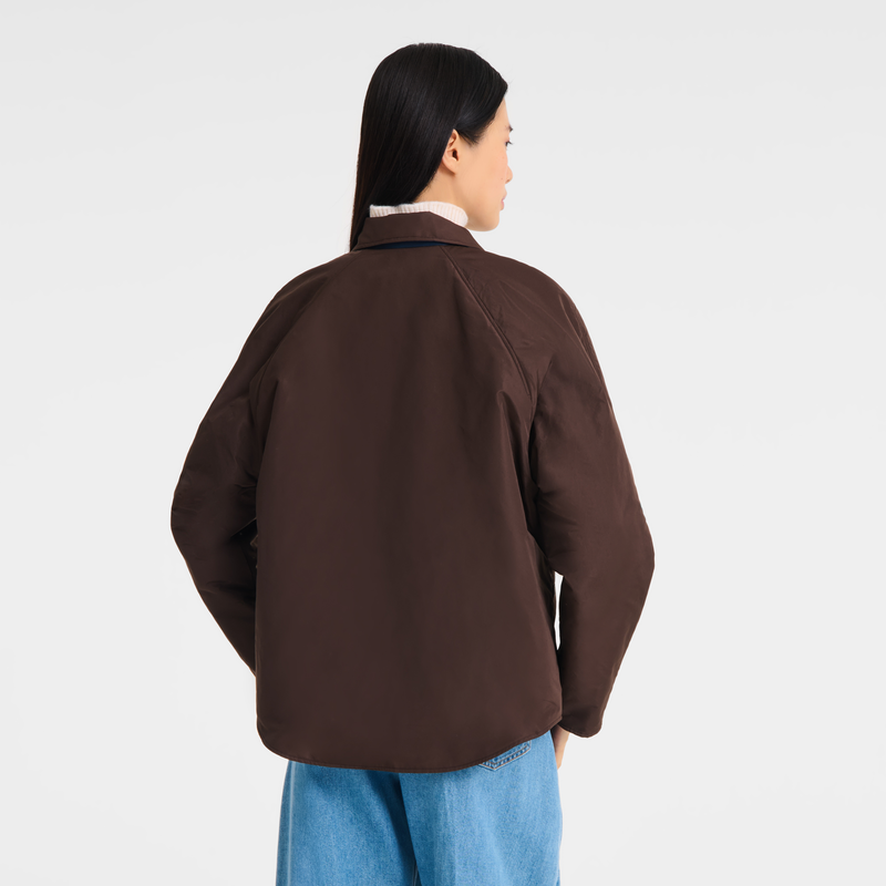 Padded blouson , Mocha/Navy - Techno taffeta  - View 6 of  8