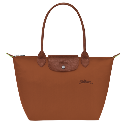 Le Pliage Green M Tote bag , Cognac - Recycled canvas - View 1 of  7