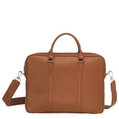 Le Foulonné XS Briefcase , Caramel - Leather