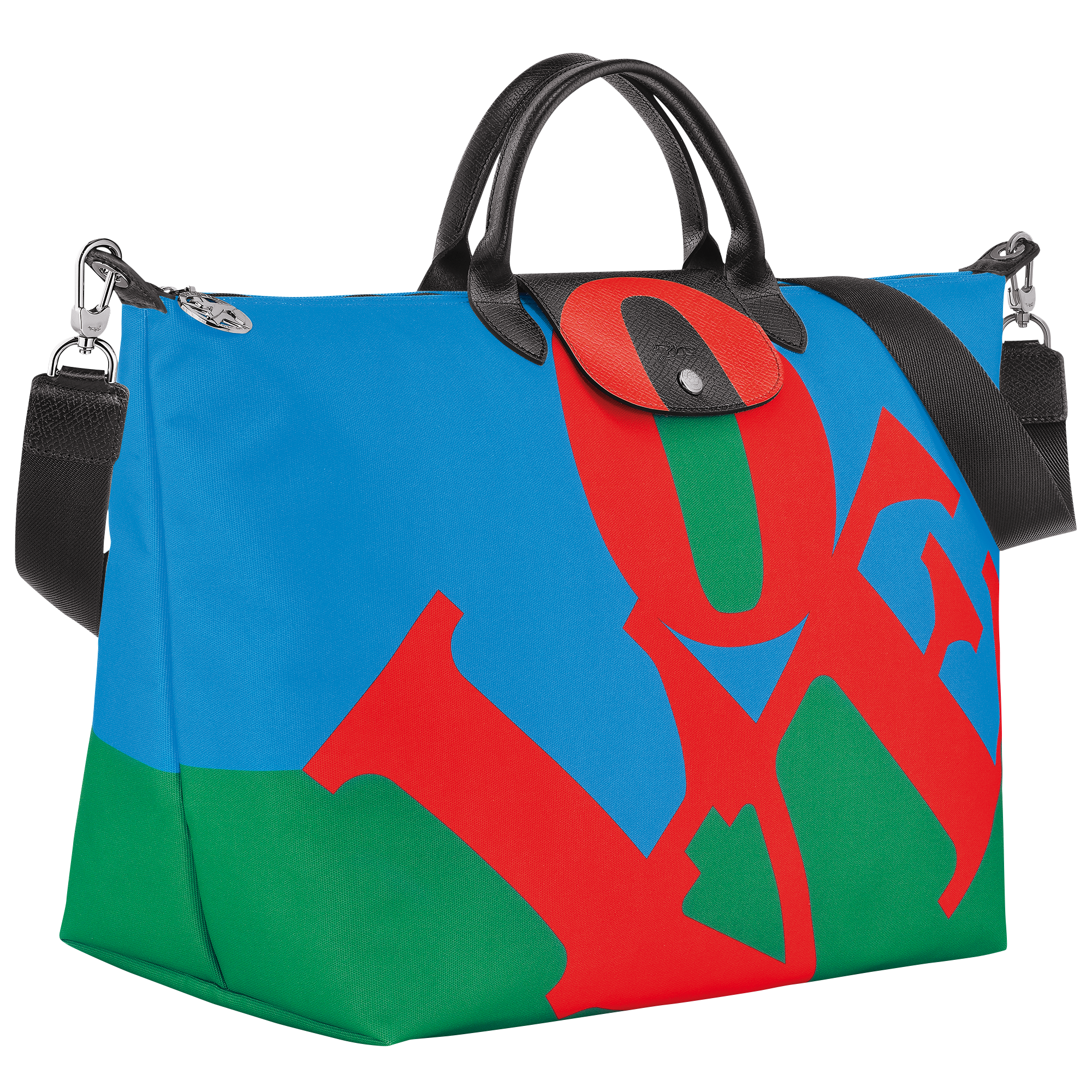 Longchamp x Robert Indiana Travel bag S, Red