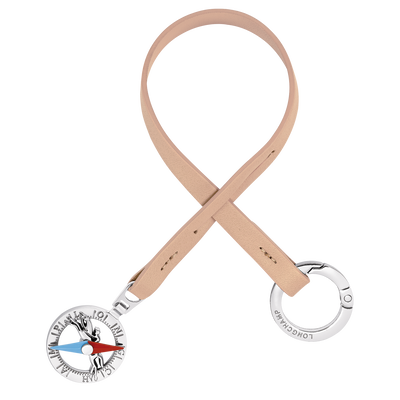 Le Pliage Collection Key ring , Beige - Leather